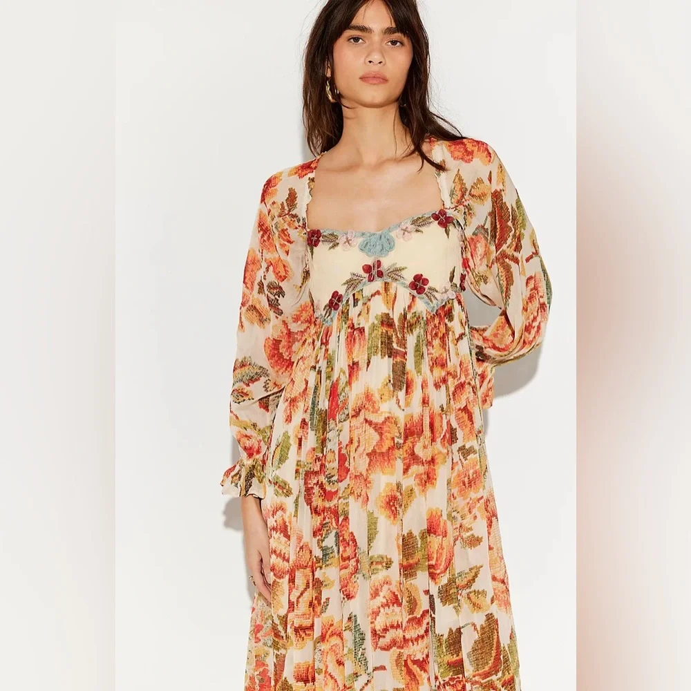 Timeless Tapestry Floral Boho Maxi Dress